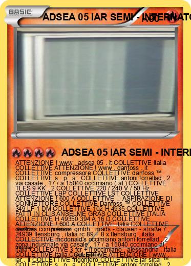 Pokemon ADSEA 05 IAR SEMI - INTERNATO 3 IME ITALIA