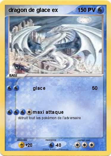 Pokemon dragon de glace ex