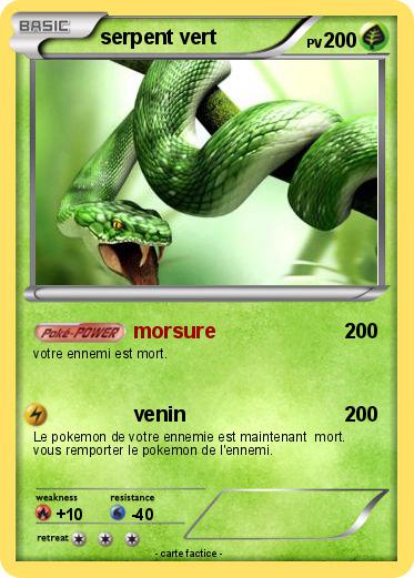 Pokemon serpent vert