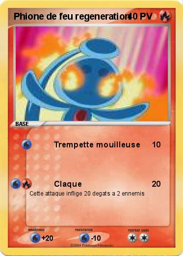 Pokemon Phione de feu regeneration