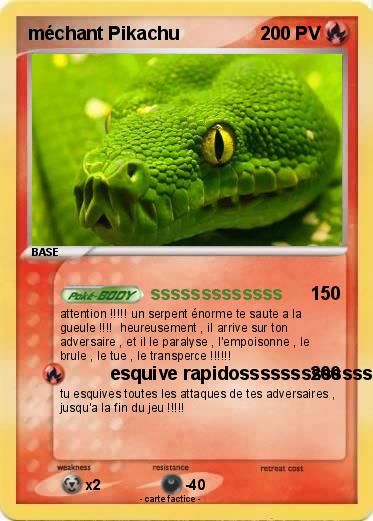 Pokemon méchant Pikachu