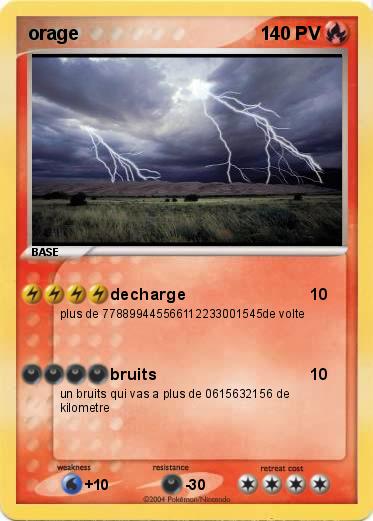 Pokemon orage