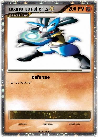 Pokemon lucario bouclier