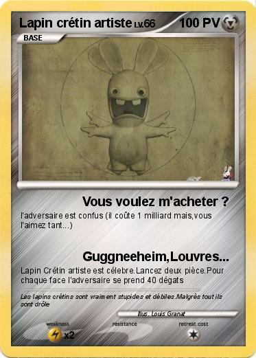 Pokemon Lapin crétin artiste