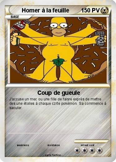 Pokemon Homer à la feuille