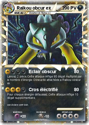 Pokemon Raikou obcur ex