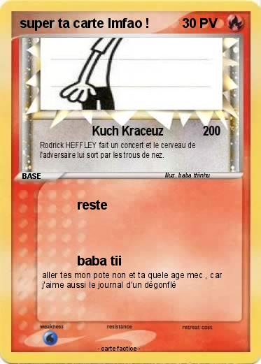 Pokemon super ta carte lmfao !