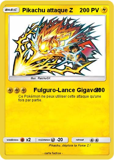 Pokemon Pikachu attaque Z