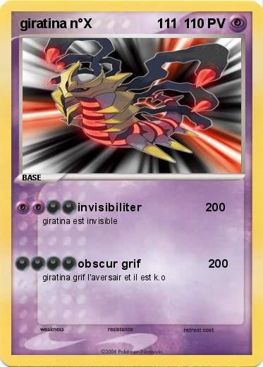 Pokemon giratina n°X                  111
