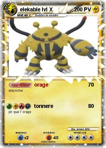 Pokemon elekable lvl X