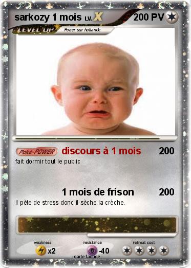 Pokemon sarkozy 1 mois