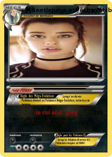 Pokemon Beetlejuice etPêche Melba