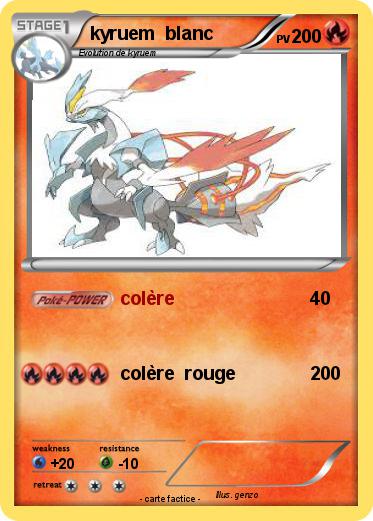 Pokemon kyruem  blanc