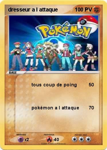 Pokemon dresseur a l attaque