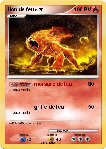 Pokemon lion de feu