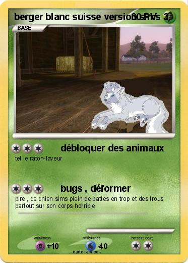 Pokemon berger blanc suisse version sims 3