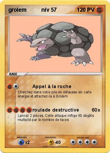 Pokemon grolem          niv 57