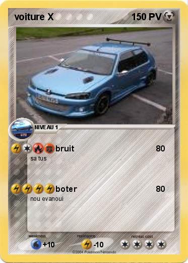 Pokemon voiture X