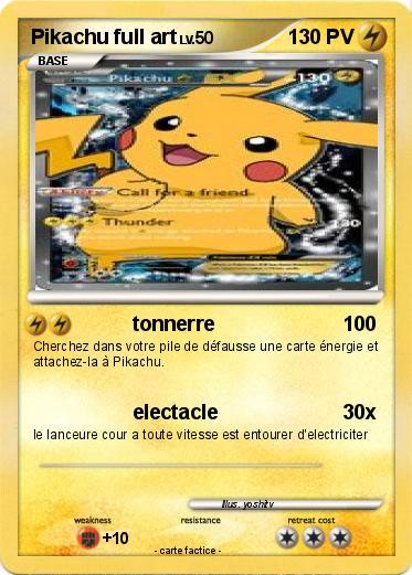 Pokemon Pikachu full art