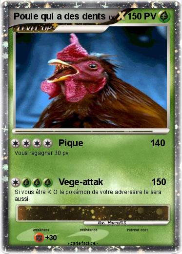 Pokemon Poule qui a des dents