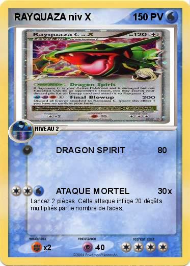 Pokemon RAYQUAZA niv X