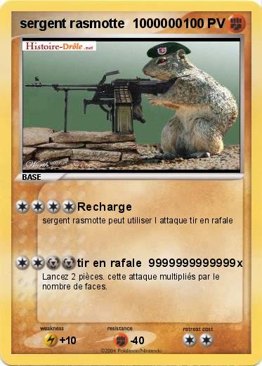 Pokemon sergent rasmotte  1000000