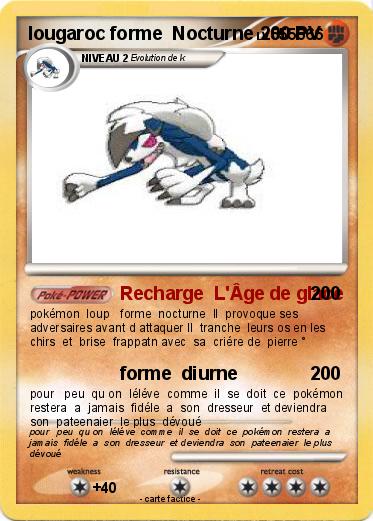 Pokemon lougaroc forme  Nocturne