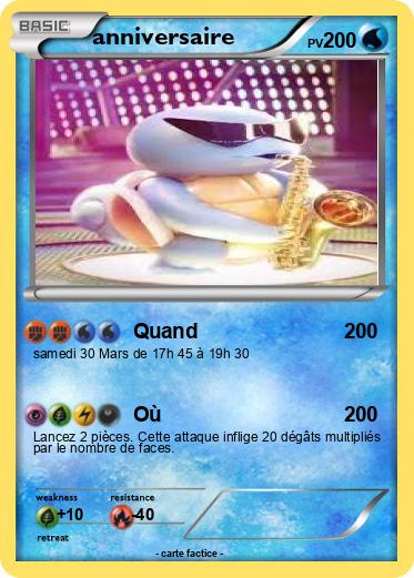 Pokemon anniversaire
