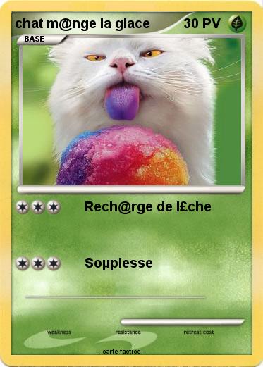 Pokemon chat m@nge la glace