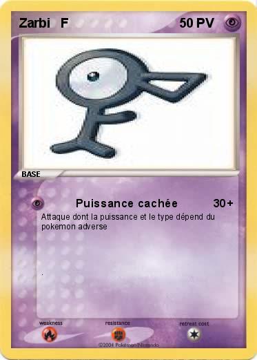 Pokemon Zarbi   F                           