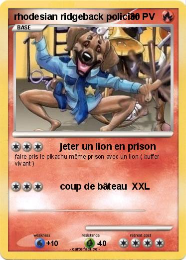 Pokemon rhodesian ridgeback policier