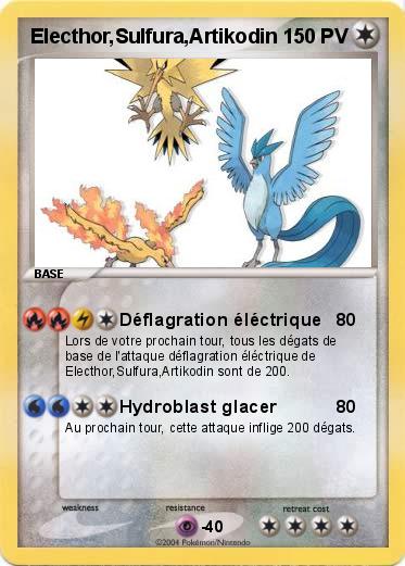 Pokemon Electhor,Sulfura,Artikodin