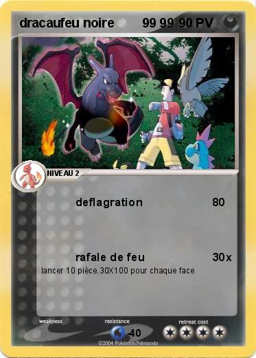 Pokemon dracaufeu noire        99 99
