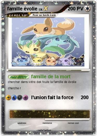 Pokemon famille évolie