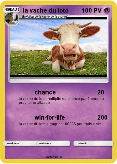 Pokemon la vache du loto