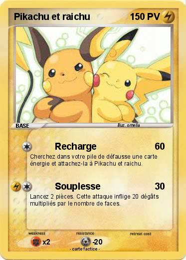 Pokemon Pikachu et raichu
