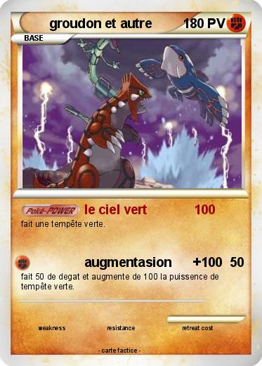 Pokemon groudon et autre