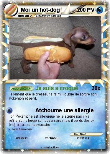 Pokemon Moi un hot-dog