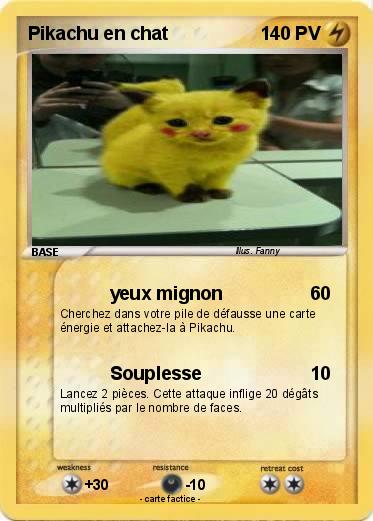 Pokemon Pikachu en chat