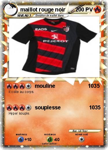 Pokemon maillot rouge noir