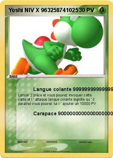 Pokemon Yoshi NIV X 963258741025