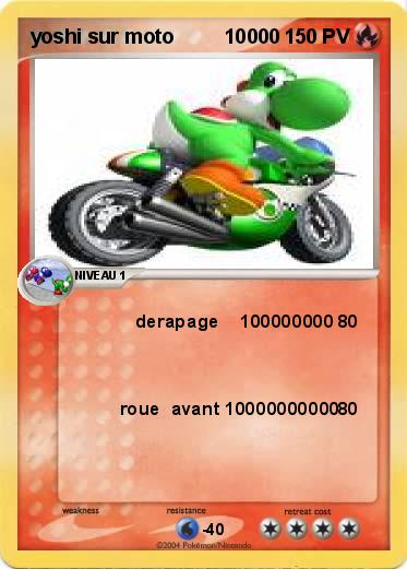 Pokemon yoshi sur moto         10000       
