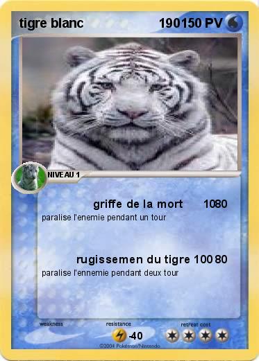 Pokemon tigre blanc                     190       