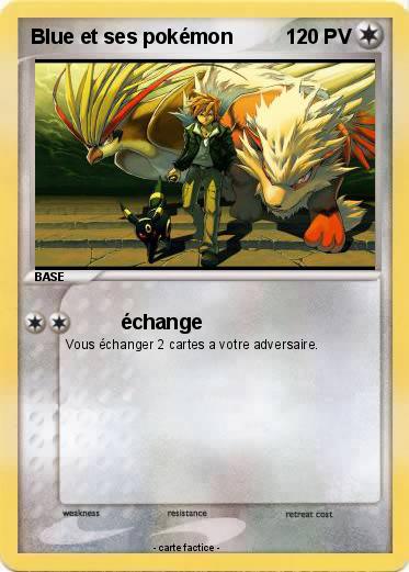 Pokemon Blue et ses pokémon