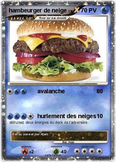 Pokemon hambeurger de neige