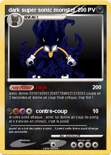 Pokemon dark super sonic monster