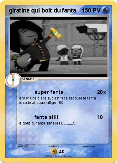 Pokemon giratine qui boit du fanta