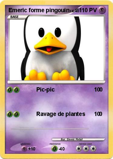 Pokemon Emeric forme pingouin