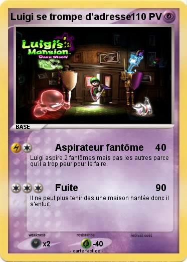 Pokemon Luigi se trompe d'adresse