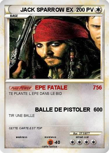 Pokemon JACK SPARROW EX